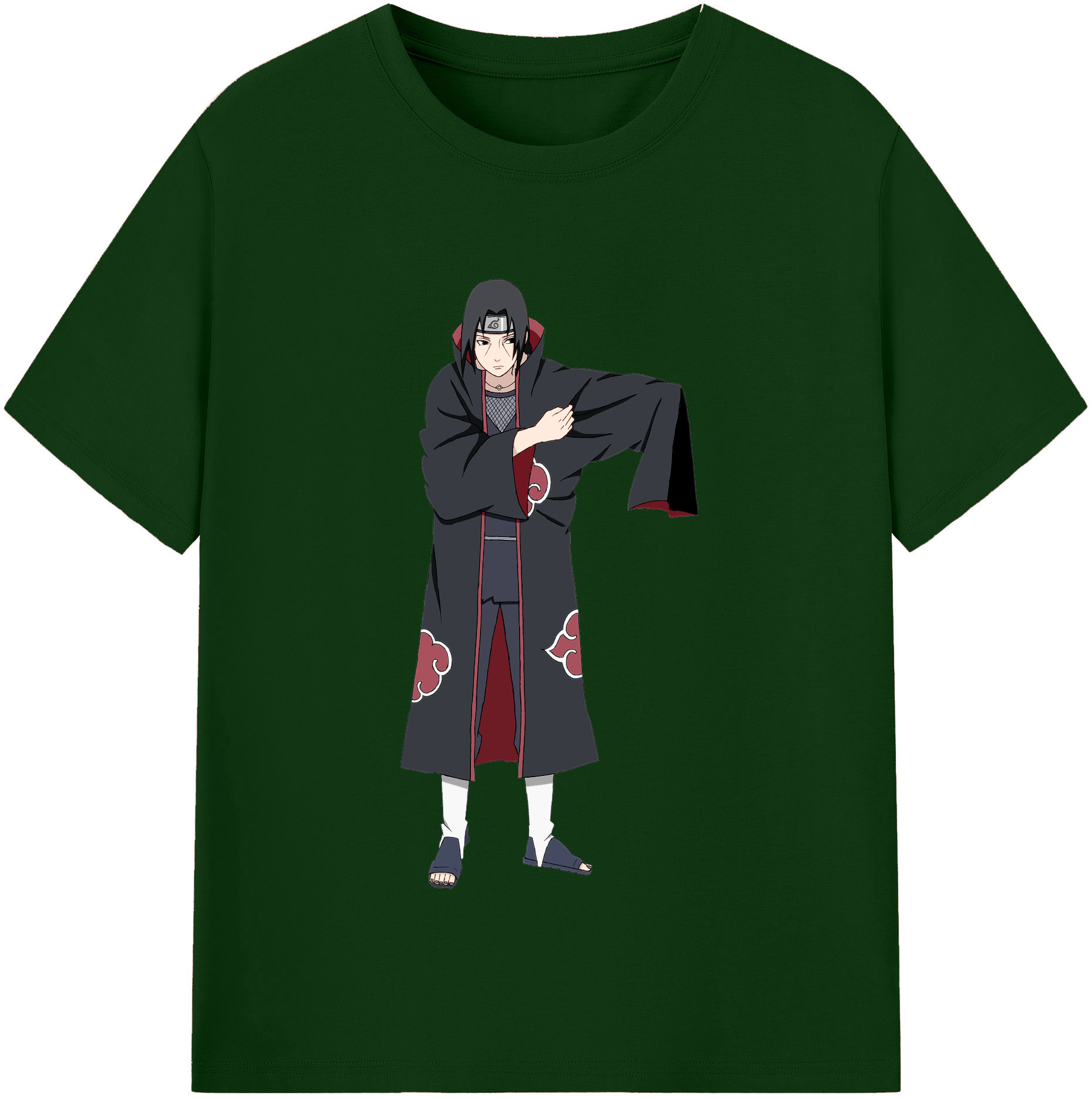（画像用） NARUTO -ナルト- うちは イタチ Uchiha Itachi 綿100％半袖Tシャツ（フロントプリント）